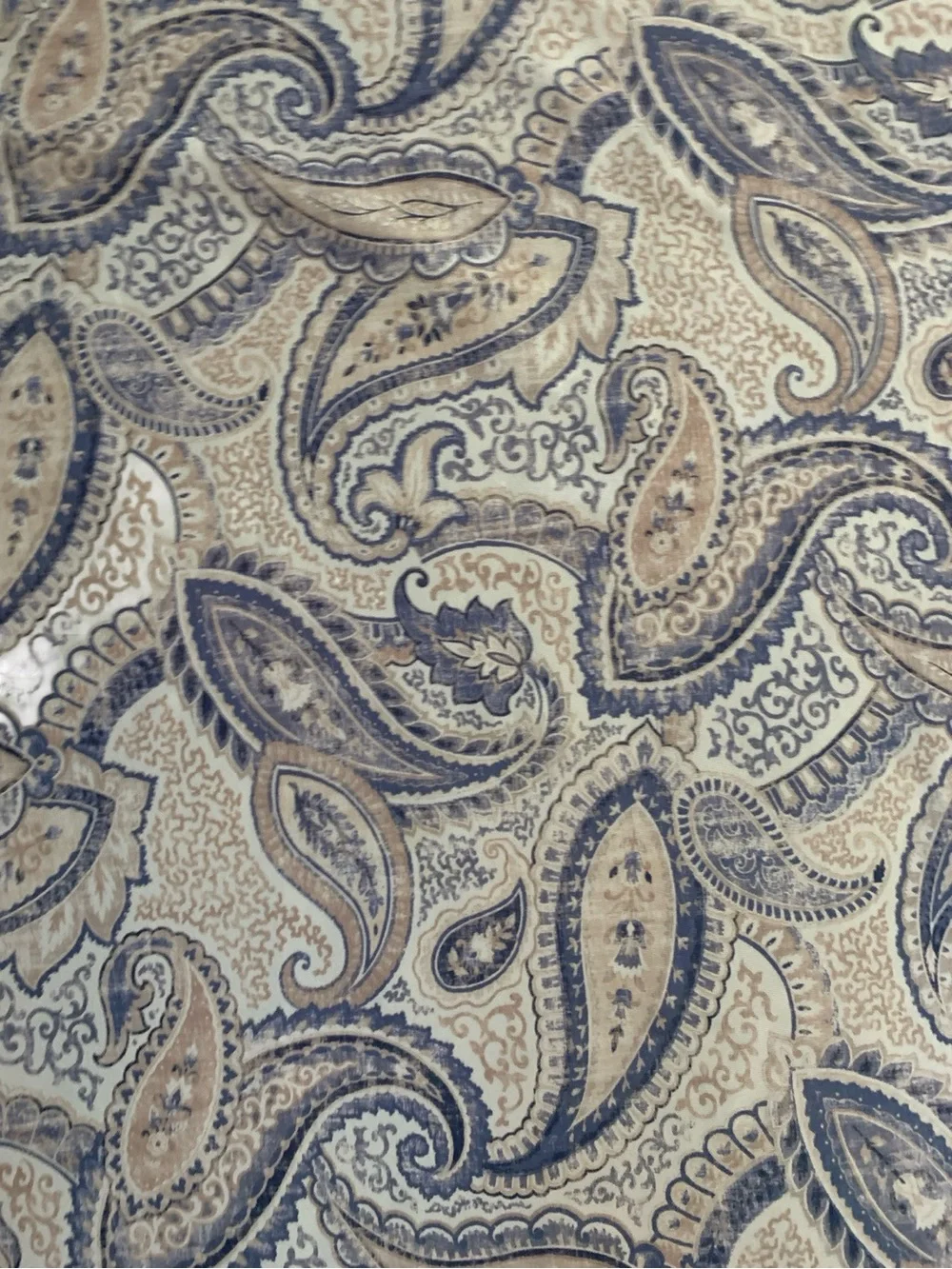Tabatha Webb Blue White Paisley Tablecloth Appox‎ 82”x 60”